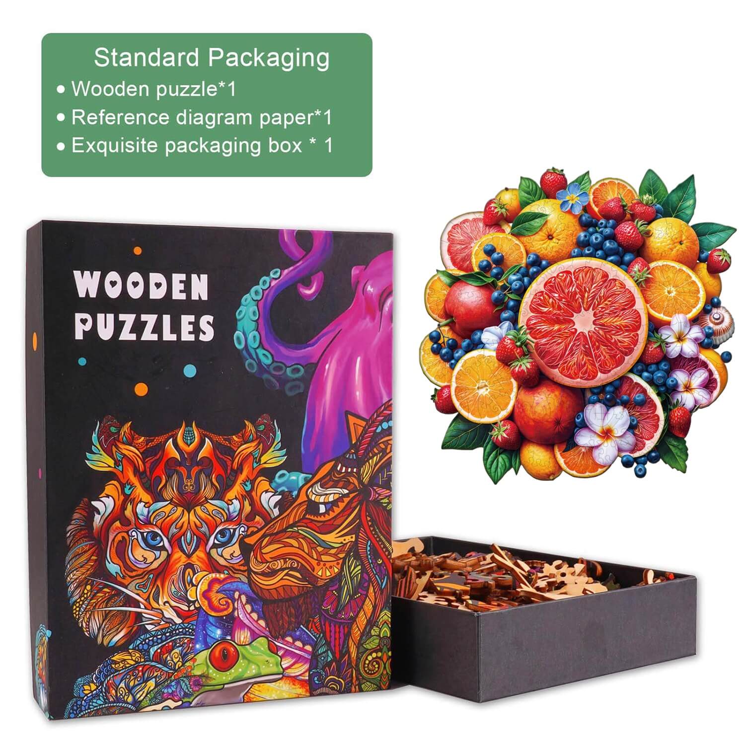 Puzzle en bois Fête des fruits