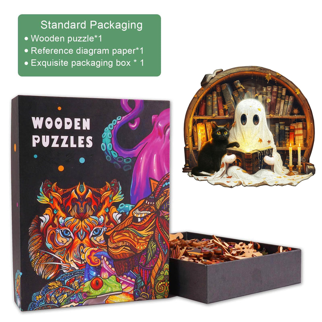 Black Cat Tales Wooden Jigsaw Puzzl
