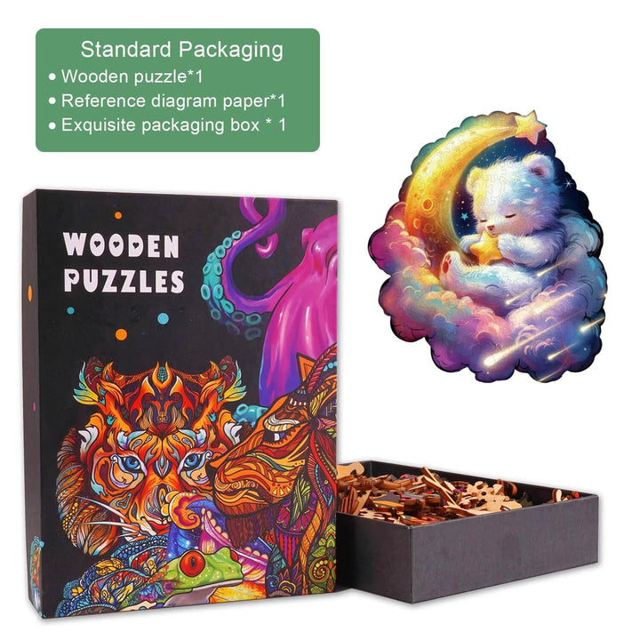 Sleep tight bear Wooden Jigsaw Puzzle