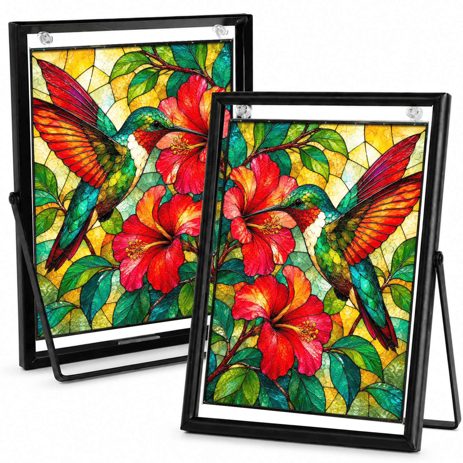 Acrylic Puzzle Art Piece - Emerald Flame Hummingbird