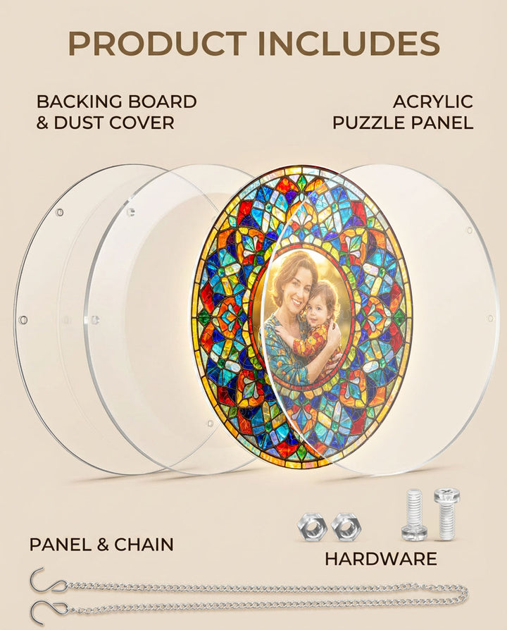 Personalized Acrylic Suncatcher - Halo of Devotion