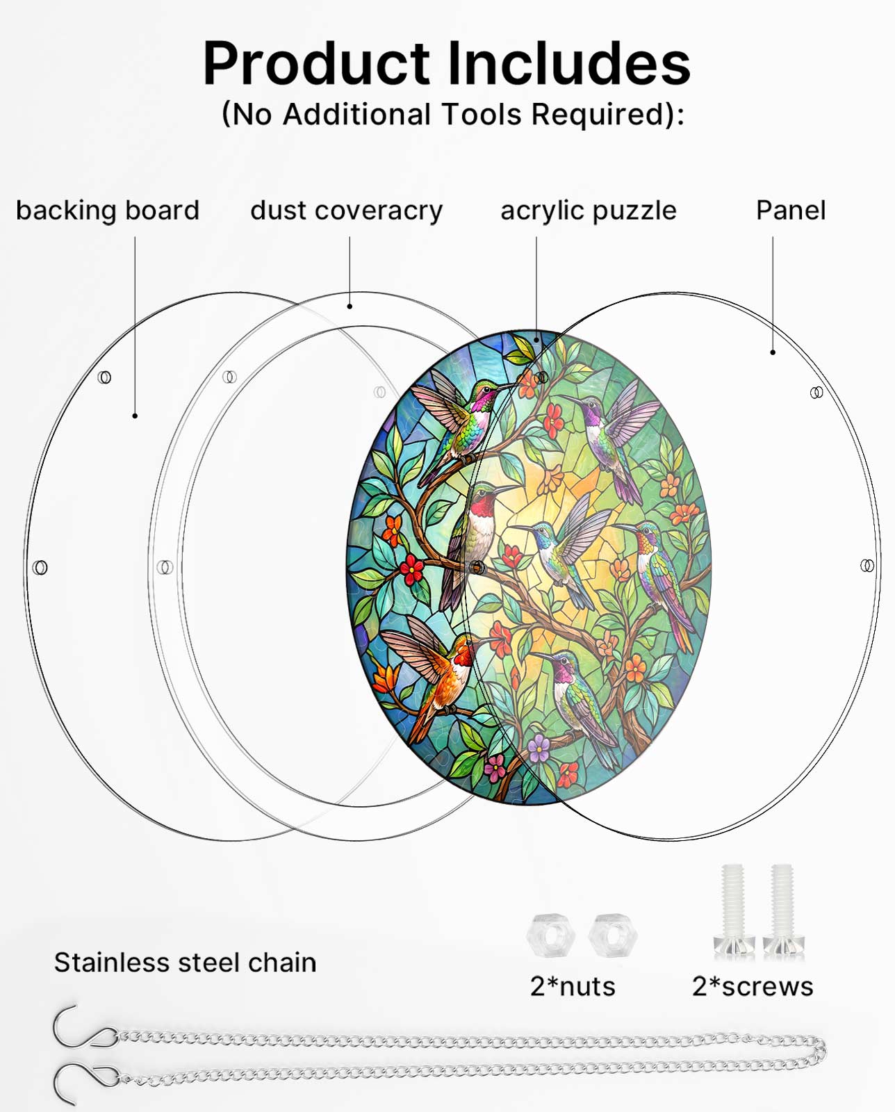 Acryl-Puzzle-Sonnenfänger – Smaragdwald-Prisma