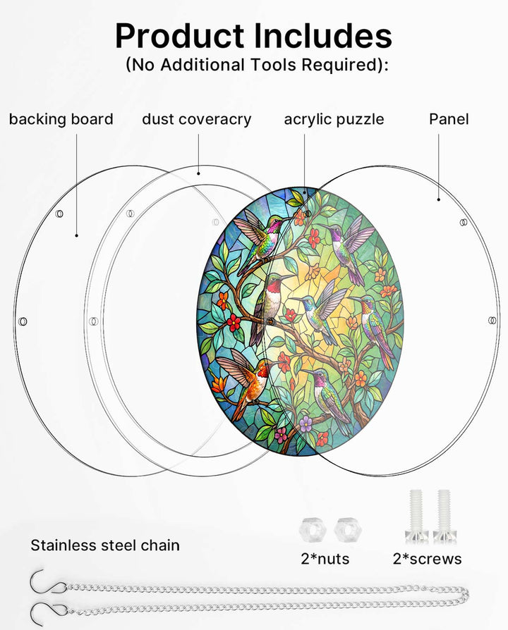 Acryl-Puzzle-Sonnenfänger – Smaragdwald-Prisma