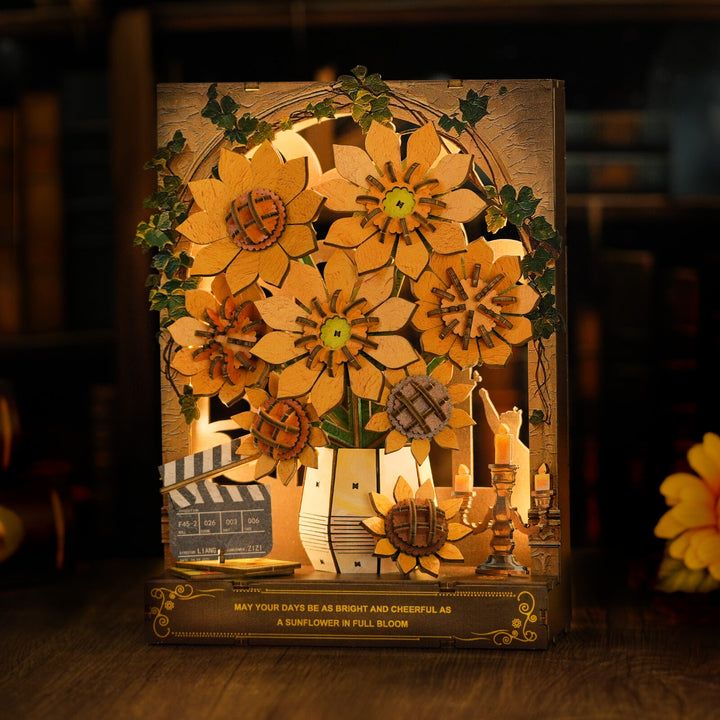 Windowside Sunflower Whispers– DIY Wooden Painting, 3D Puzzle Craft Kit