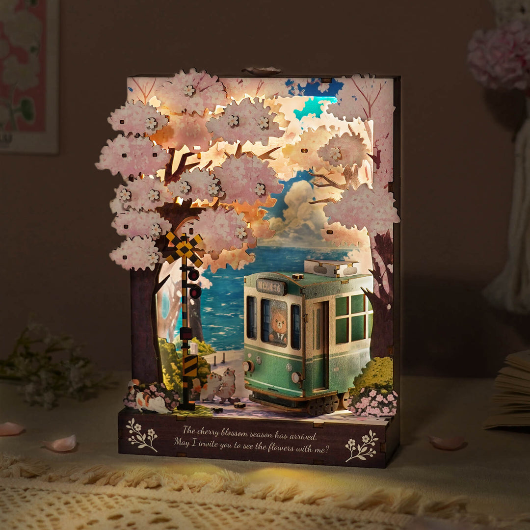 Sakura Rendezvous – DIY Wooden Painting, 3D Puzzle Craft Kit
