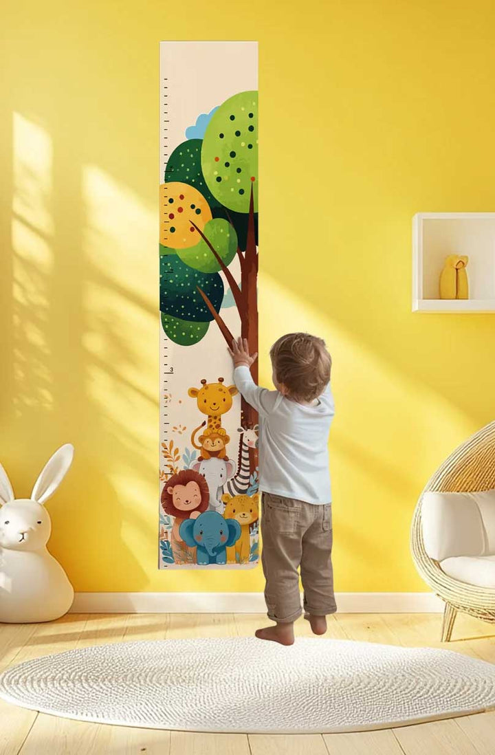 Personalized Wooden Jungle Animal Growth Chart Ruler Clearance Sale