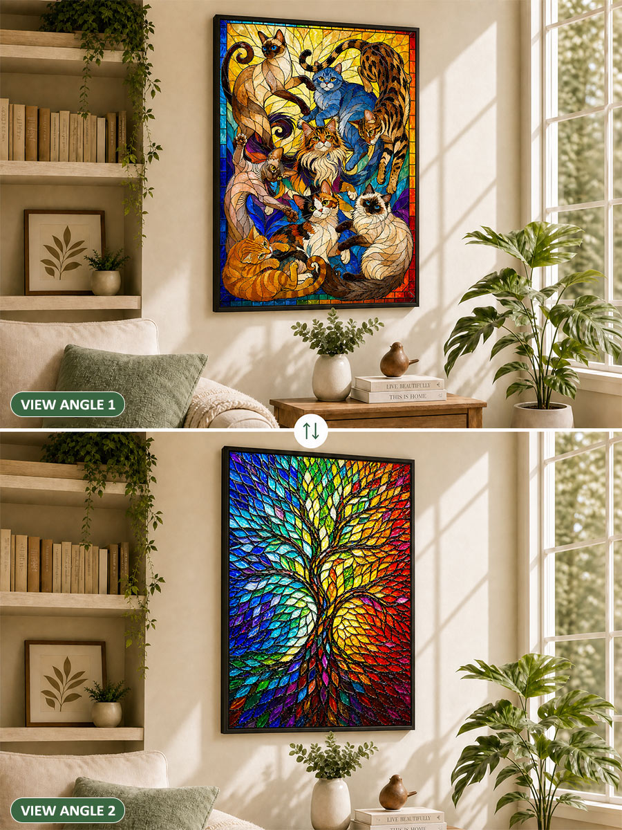 L’arbre de vie est des chats - Puzzle lenticulaire morphing