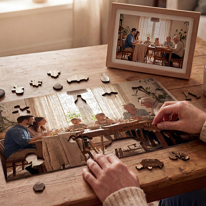 Rompecabezas de Madera Personalizado - Tema Familiar