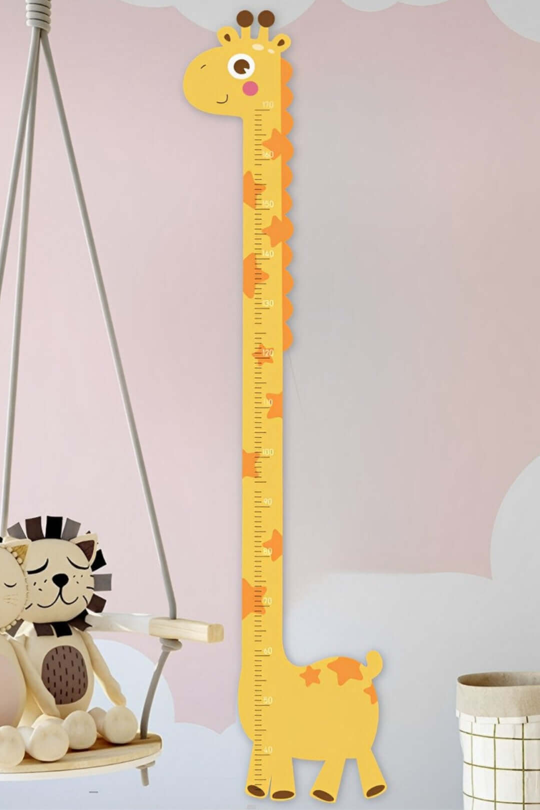 Règle de croissance girafe en bois personnalisée