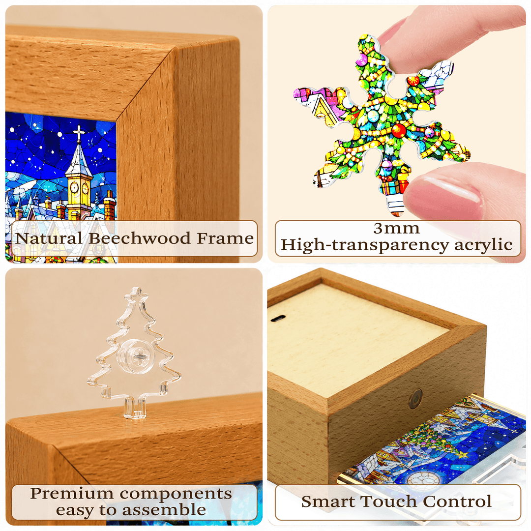 Acrylic Puzzle Night Light - Christmas Tree
