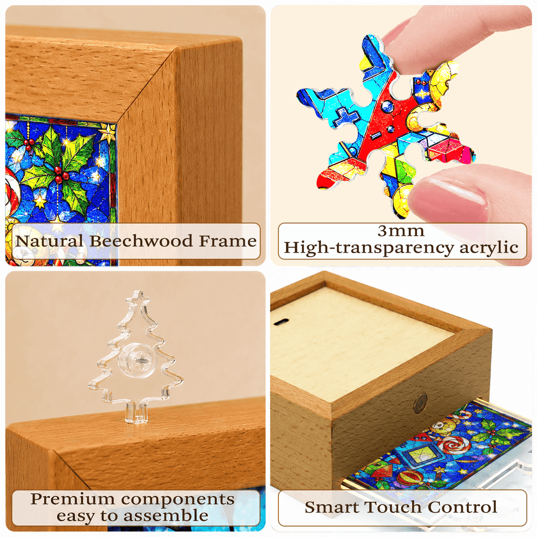 Acrylic Puzzle Night Light -Christmas Gift Box