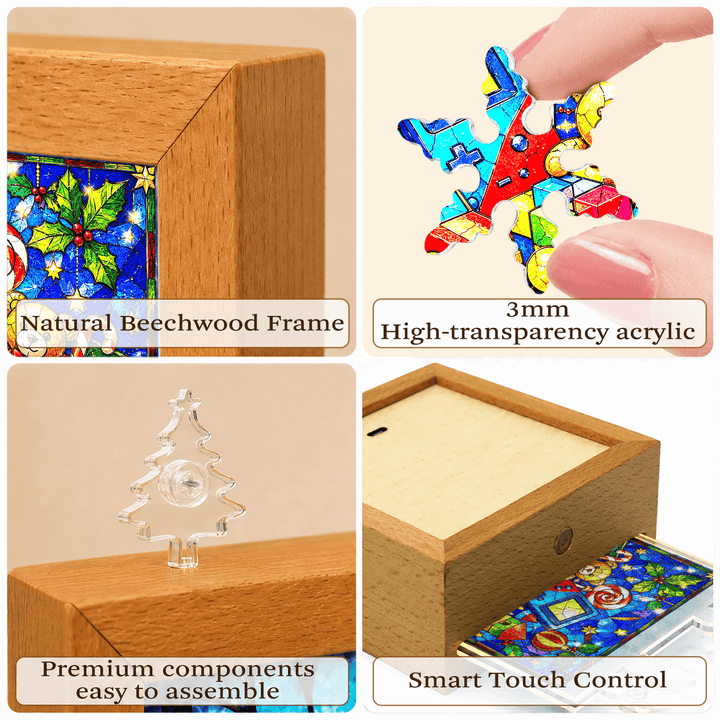 Acrylic Puzzle Night Light -Christmas Gift Box