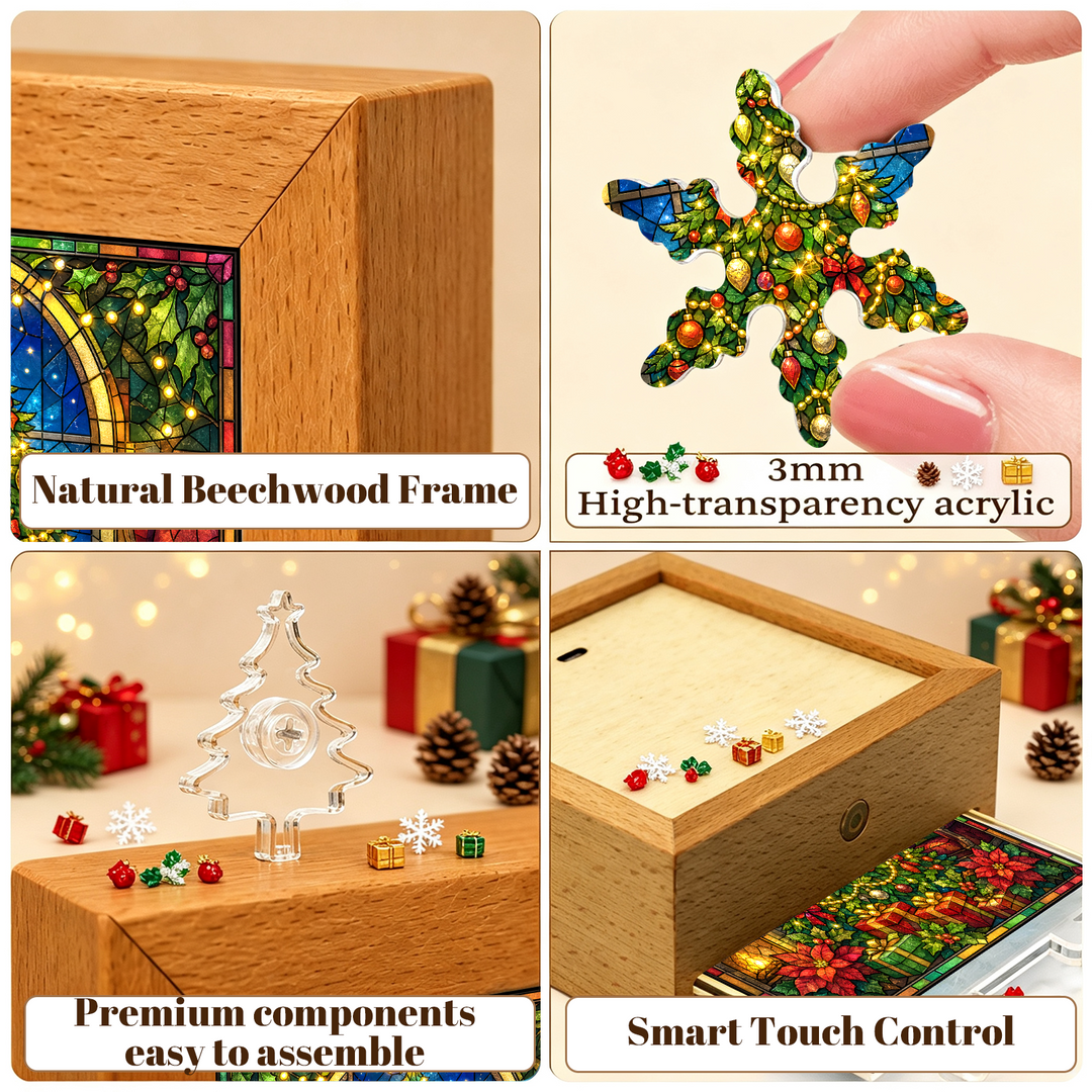 Acrylic Puzzle Night Light - Luminous Christmas Tree