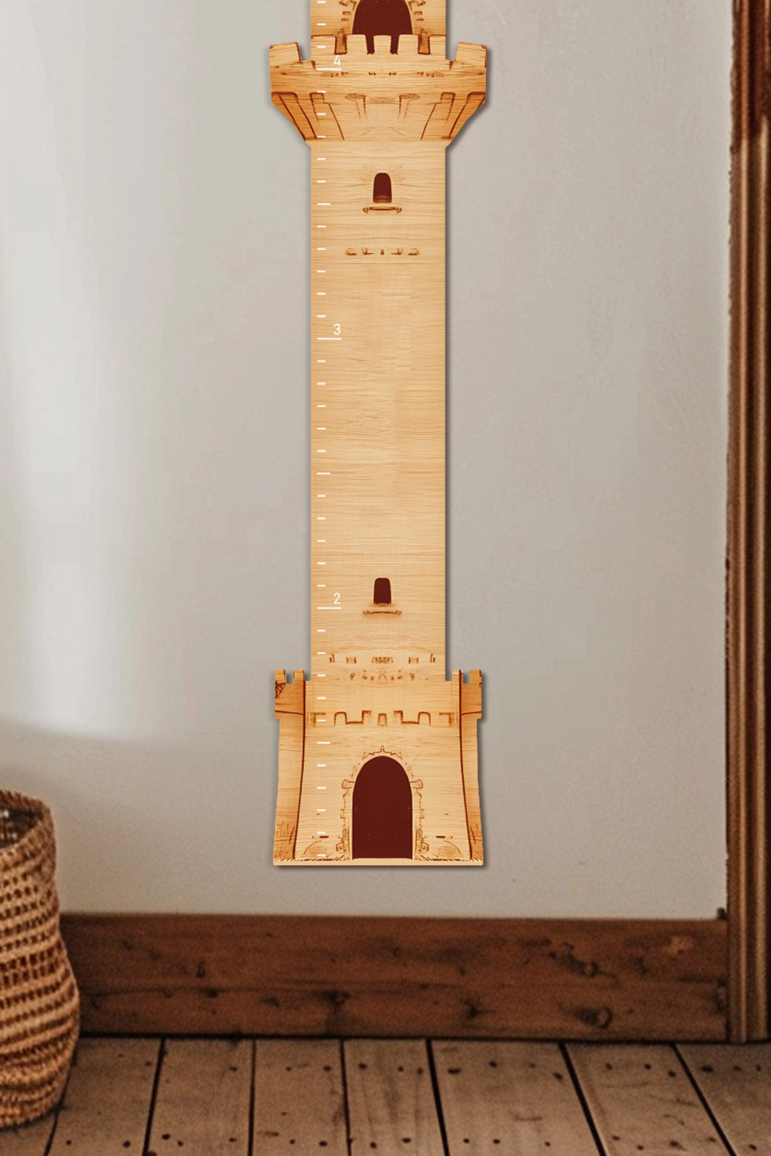 Personalized Wooden Castle Growth Chart Ruler Clearance Sale