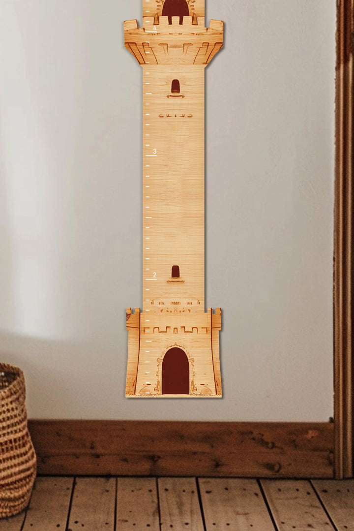 Personalized Wooden Castle Growth Chart Ruler Clearance Sale