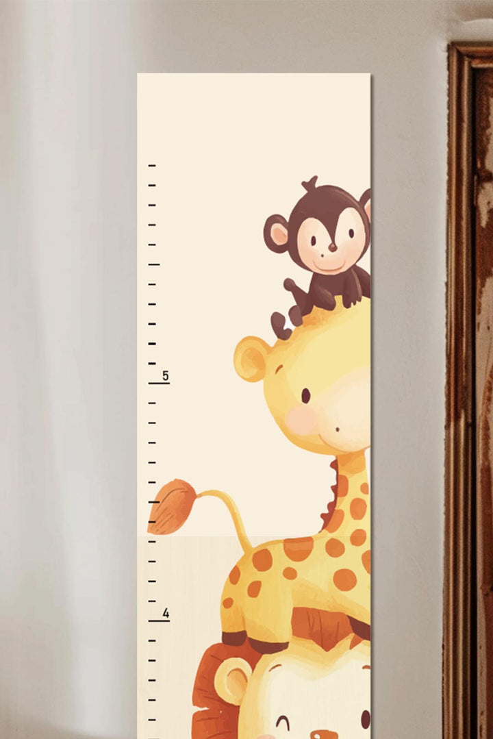 Personalized Wooden Safari Animal Growth Chart Ruler Clearance Sale