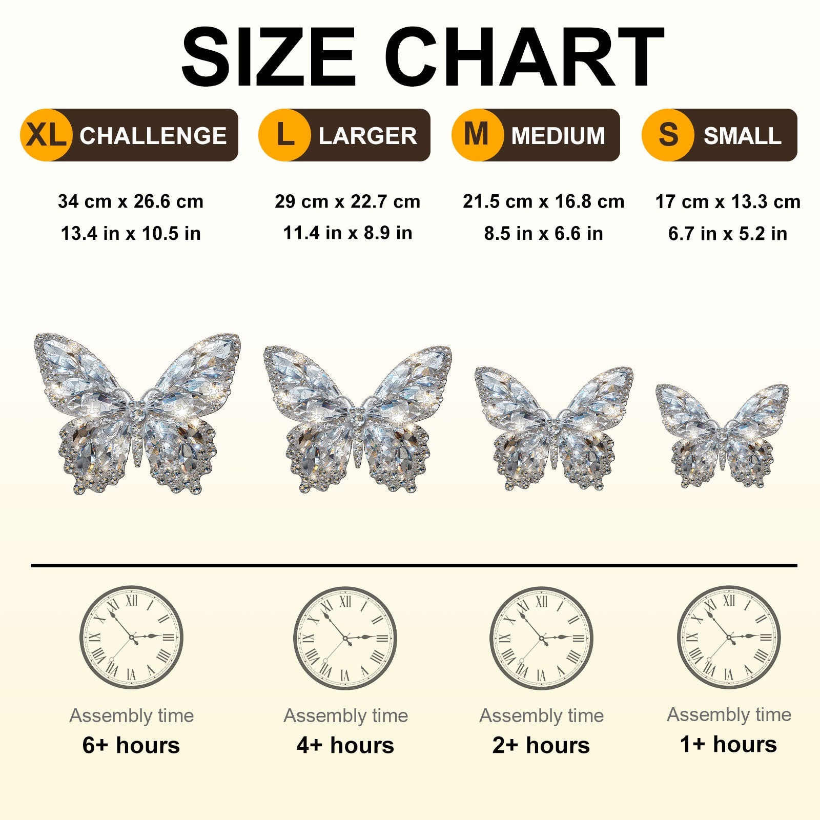 Diamond Butterfly Wooden Jigsaw Puzzle