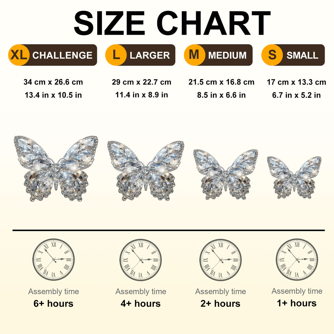 Diamond Butterfly Wooden Jigsaw Puzzle