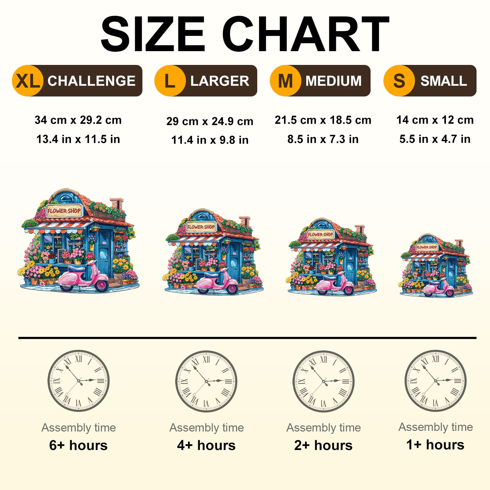 Floral Lane  Wooden Jigsaw Puzzle