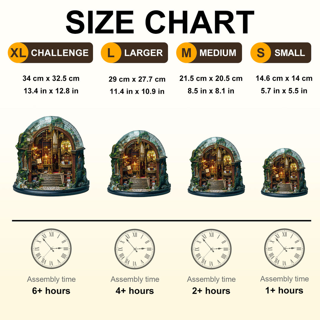 Enchanted Library Wooden Jigsaw Puzzle