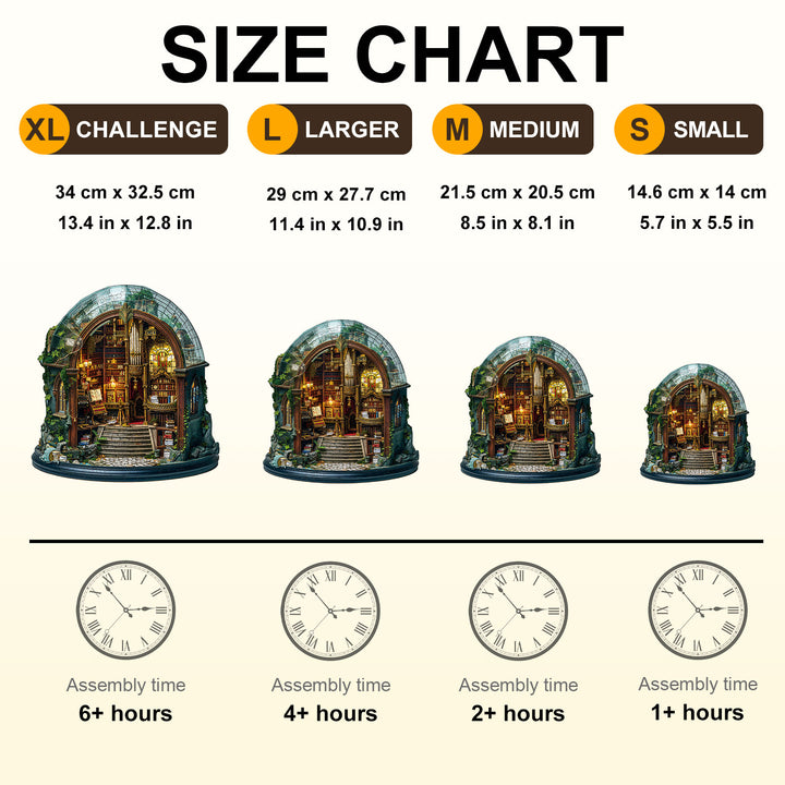 Enchanted Library Wooden Jigsaw Puzzle
