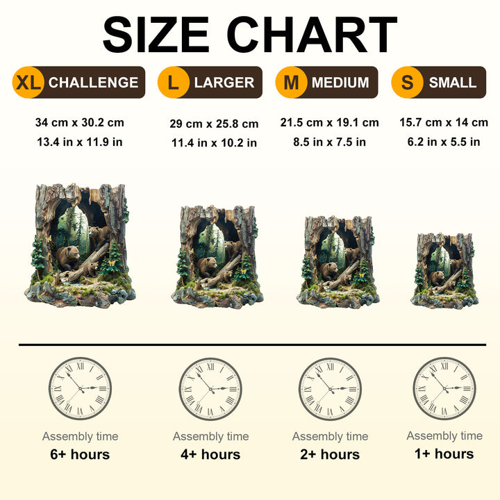 Bear Family Wooden Jigsaw Puzzle