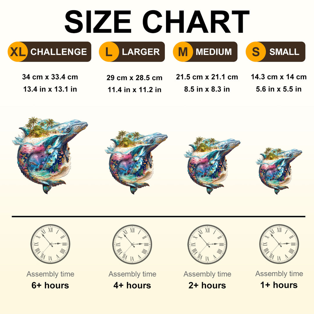 Sea Of Whales Wooden Jigsaw Puzzle