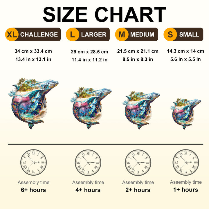 Sea Of Whales Wooden Jigsaw Puzzle