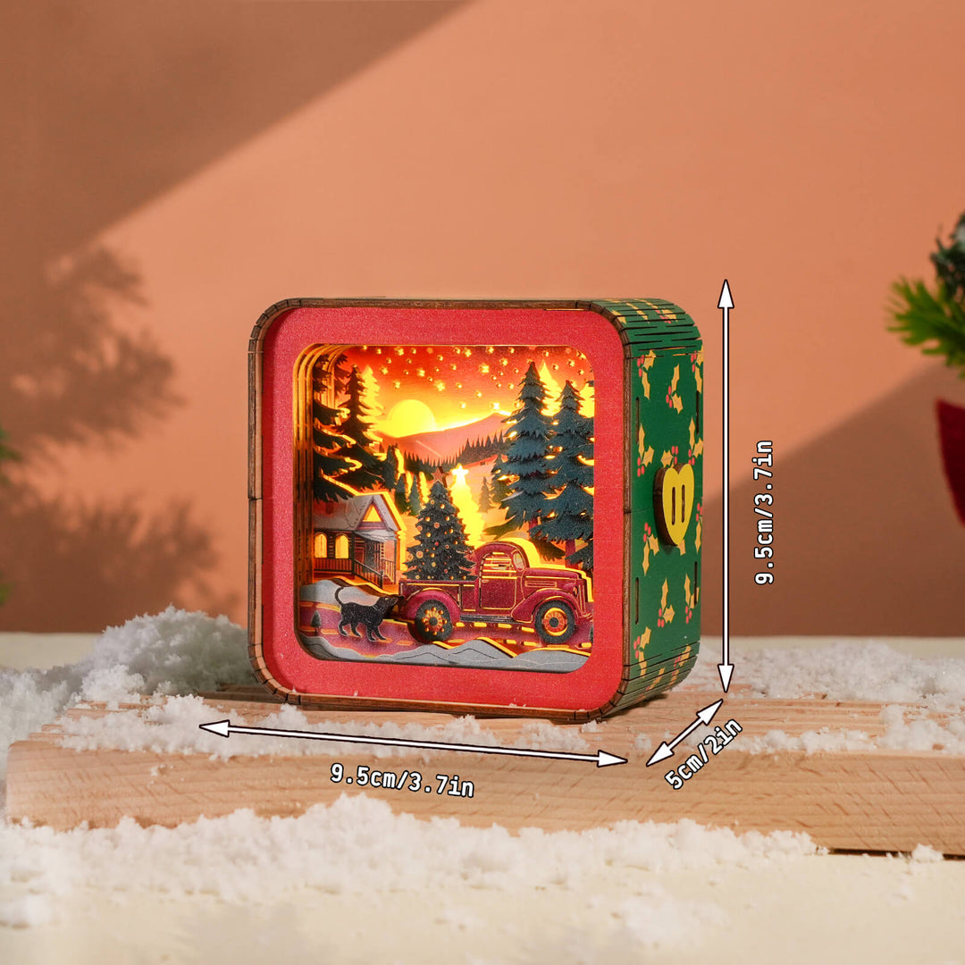 Christmas Truck Kit- 3D Wooden Puzzle Night Light
