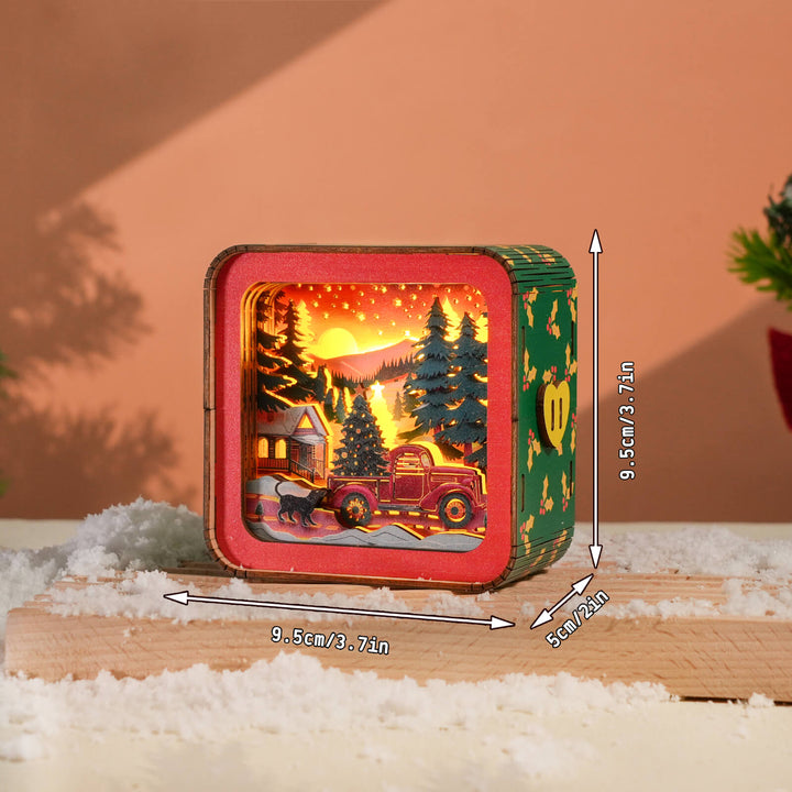 Christmas Truck Kit- 3D Wooden Puzzle Night Light