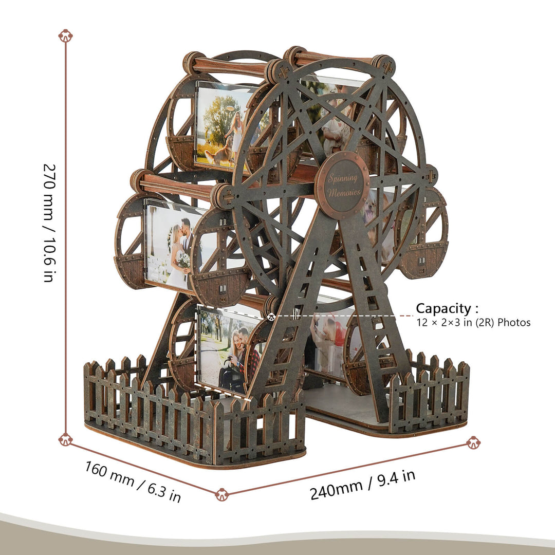 Gunmetal Metallic – DIY 3D Wooden Photo Frame Ferris Wheel