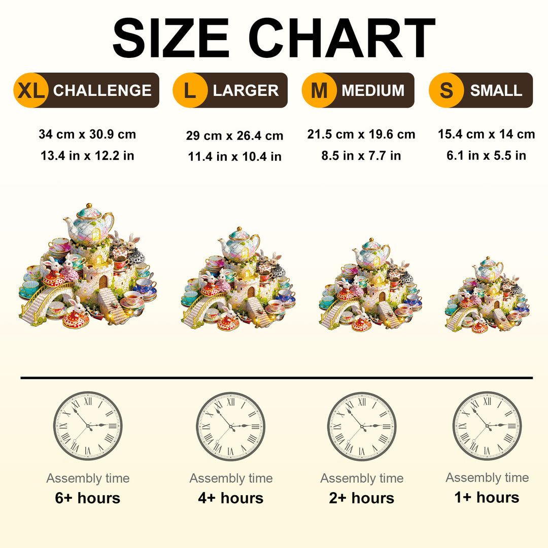 Bunny Tea Party Wooden Jigsaw Puzzle