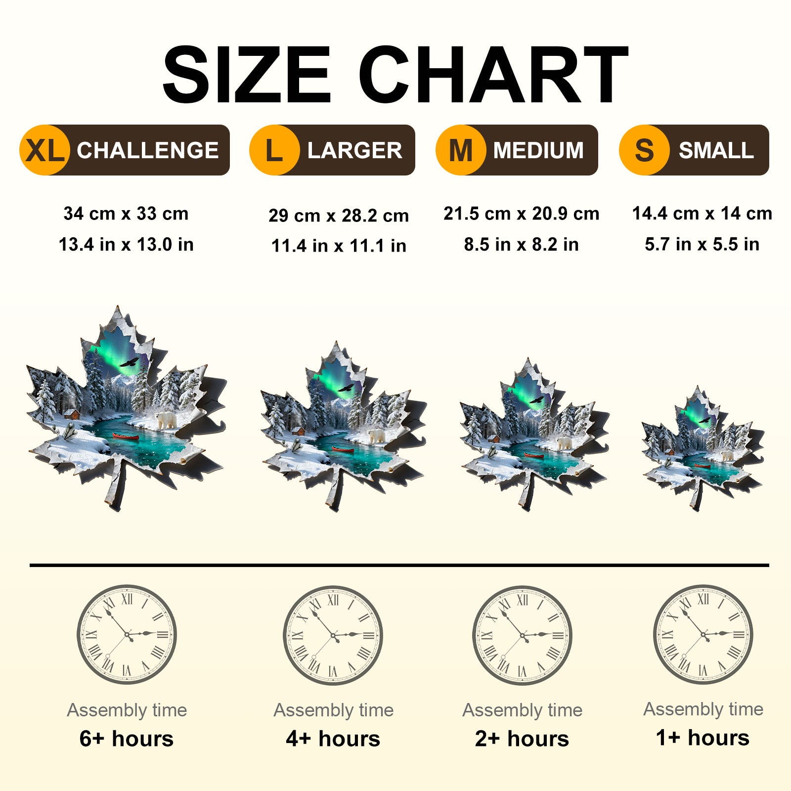 Winter Paper Leaf Wooden Jigsaw Puzzle