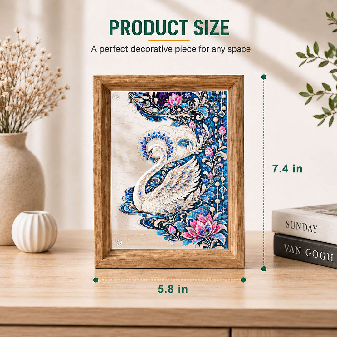 Double-Sided Acrylic Puzzle - Swan Serenity