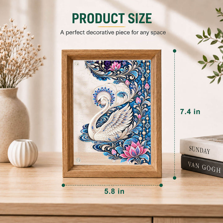 Double-Sided Acrylic Puzzle - Swan Serenity