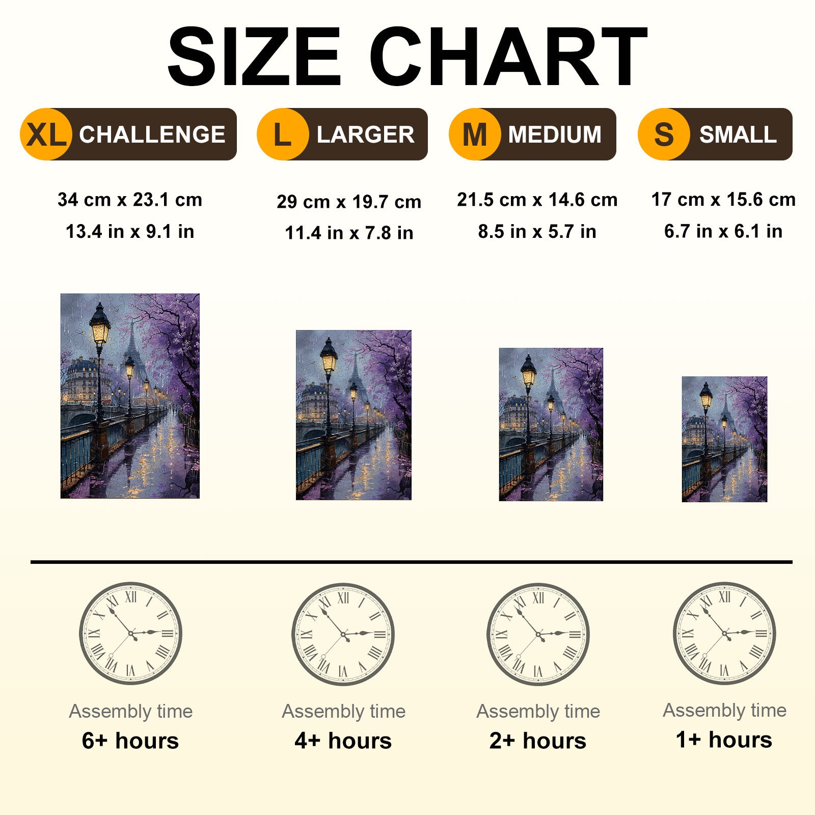 Paris In The Rain Wooden Jigsaw Puzzle