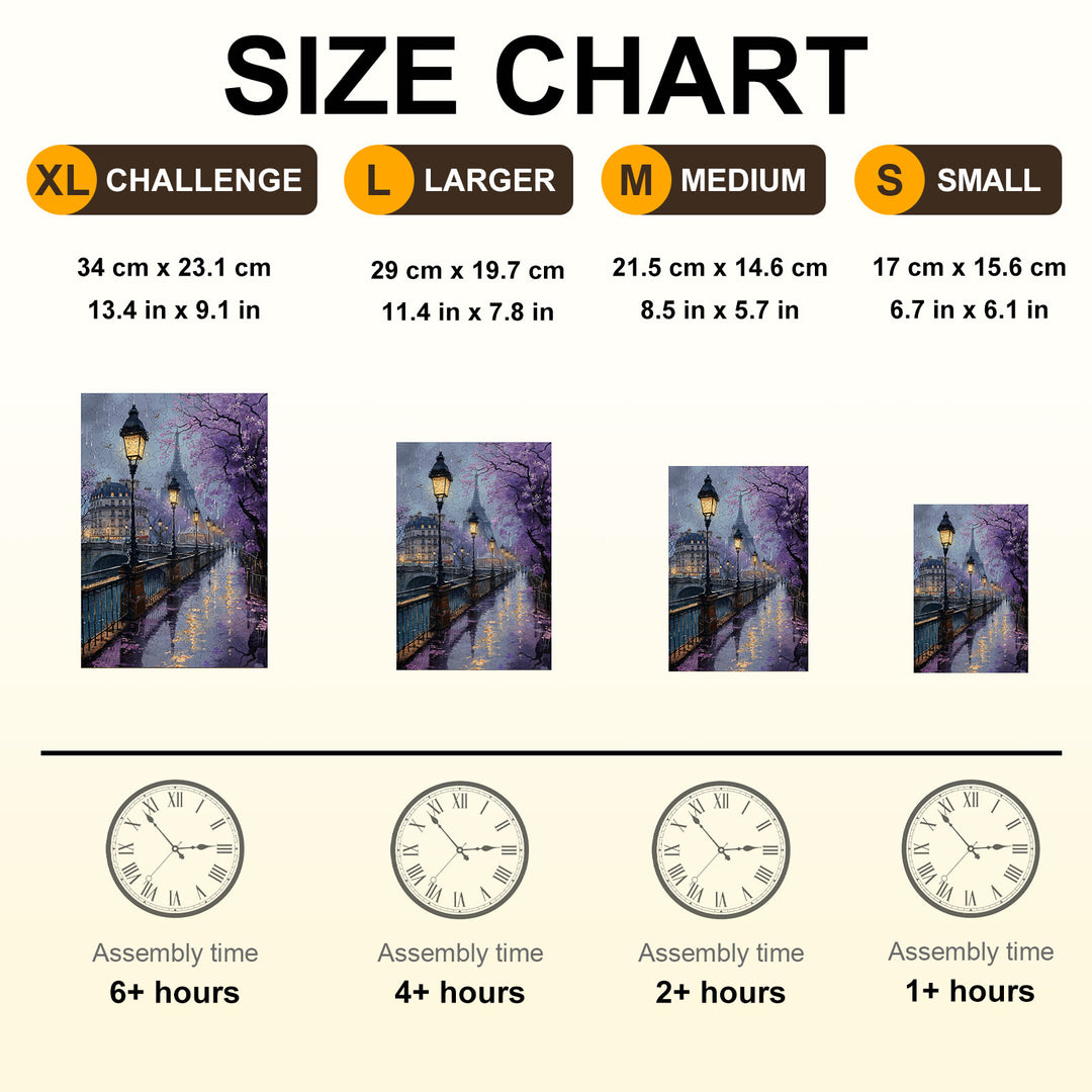 Paris In The Rain Wooden Jigsaw Puzzle