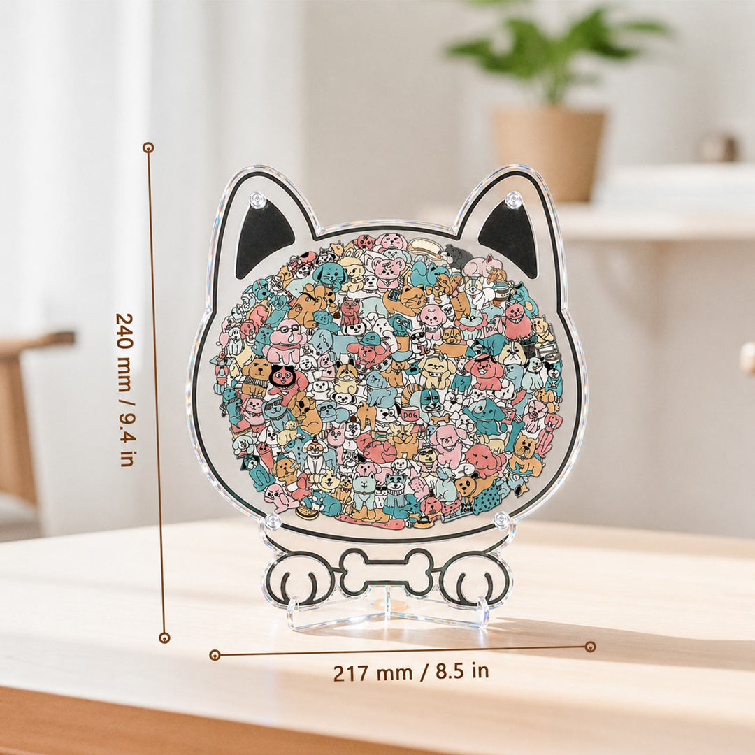 Acrylic Jigsaw Puzzle Suncatcher - Puppy Club