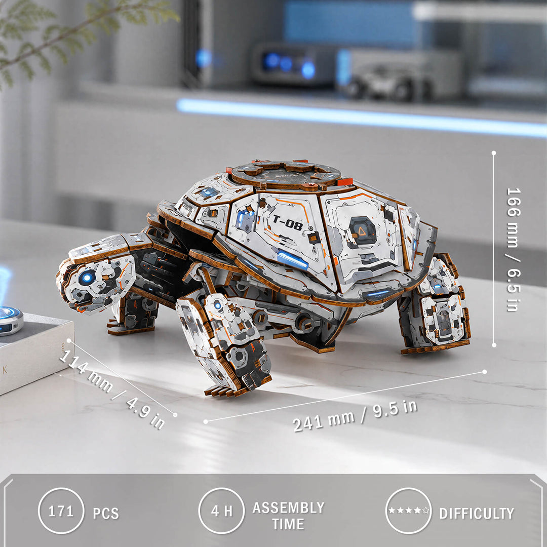 3D Wooden Mechanical Kit - Mecha Turtle