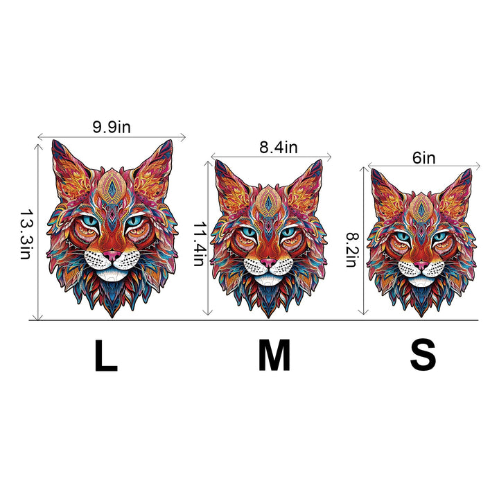 Mysterious Lynx Wooden Jigsaw Puzzle-Woodbests