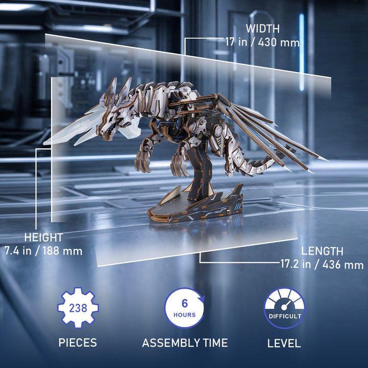 3D Wooden Mechanical Kit - Mechanical Dragon
