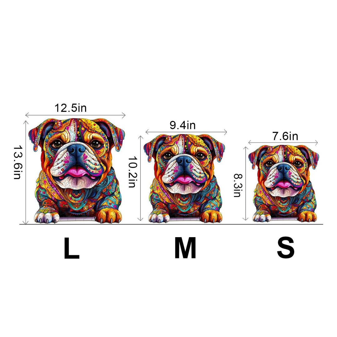 Bulldog Wooden Jigsaw Puzzle-Woodbests