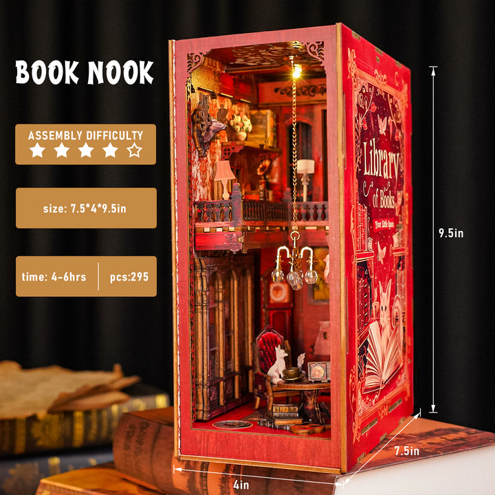 Book Nook - DIY Book Nook Kit,3D Wooden Puzzle