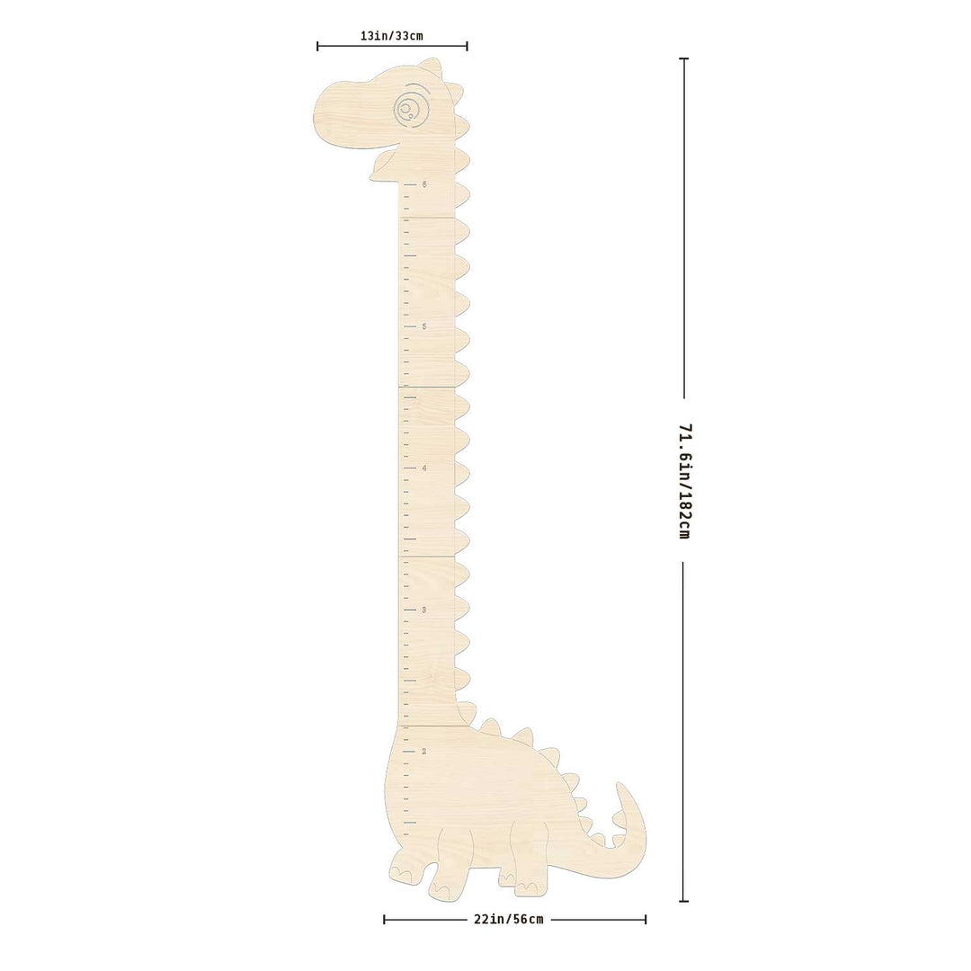 Personalized Wooden Dinosaur Growth Chart Height Ruler Clearance Sale