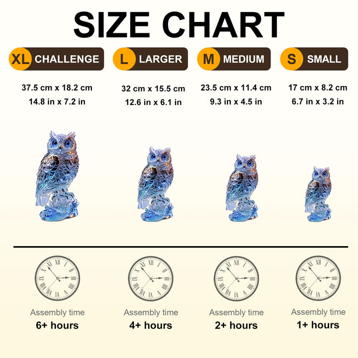 Neon Owl Wooden Jigsaw Puzzle