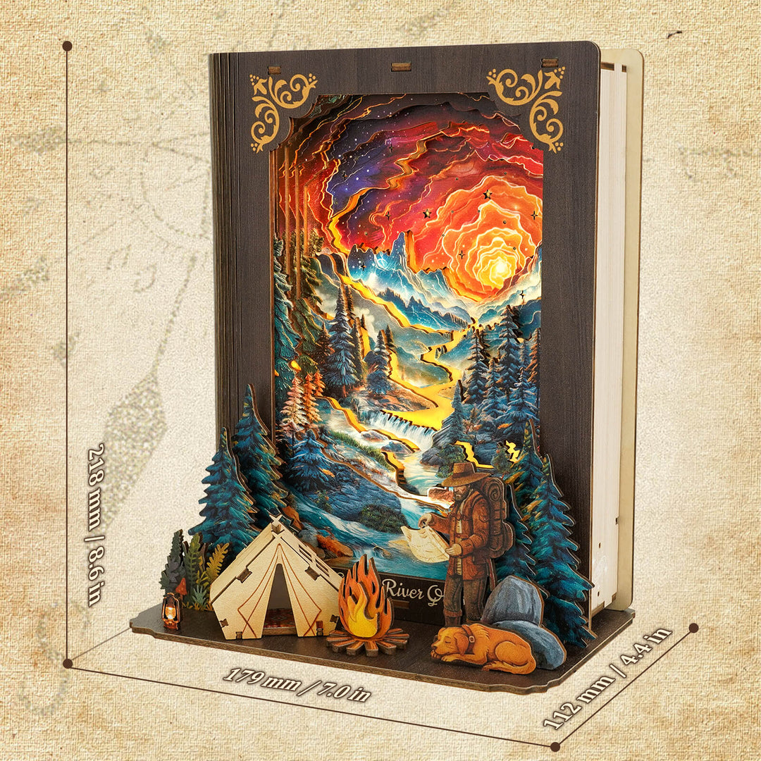 Starry River Quest – DIY Wooden Book Nook Lamp Craft Kit