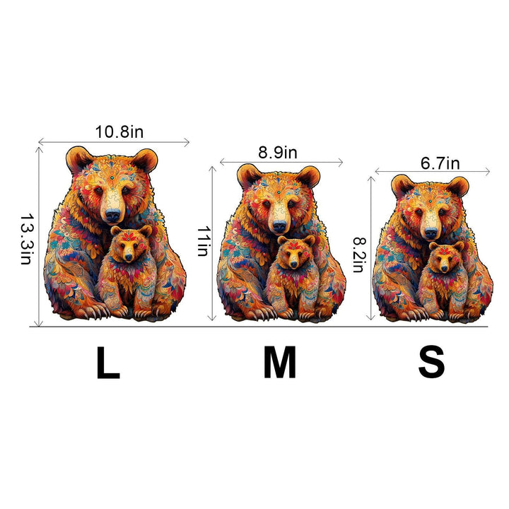 Bear Family Wooden Jigsaw Puzzle