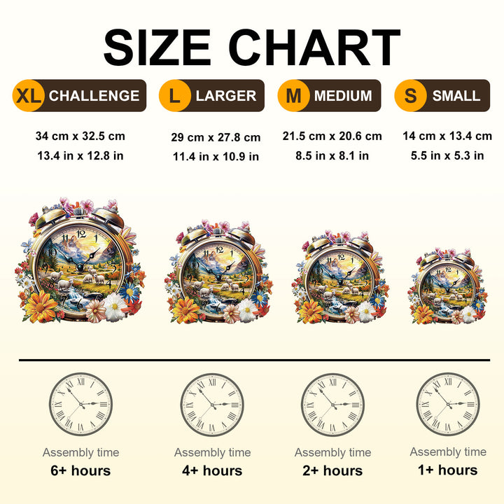 Prairie Clock Wooden Jigsaw Puzzle