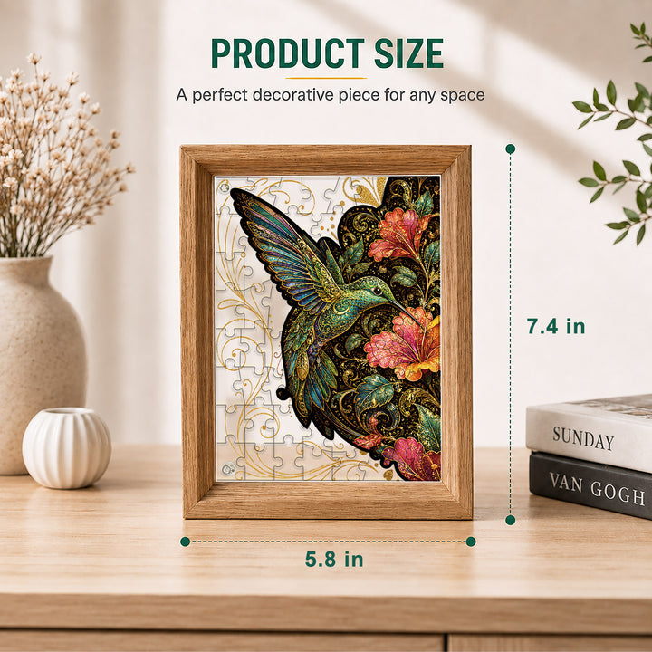 Double Sided Acrylic Jigsaw -Brilliant Hummingbird