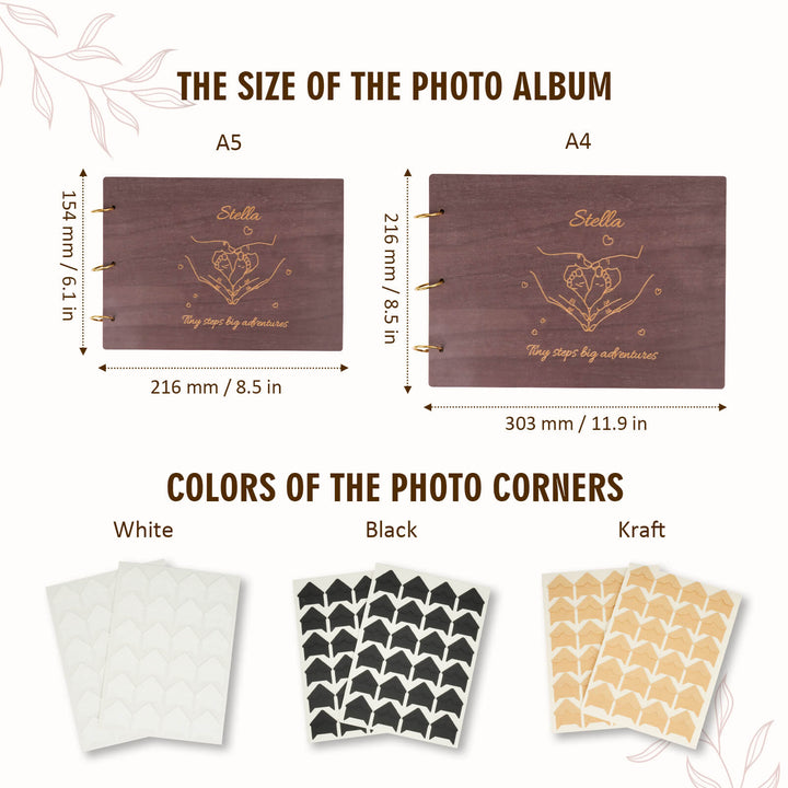 Personalized Baby Photo Album - Baby Keepsake Album